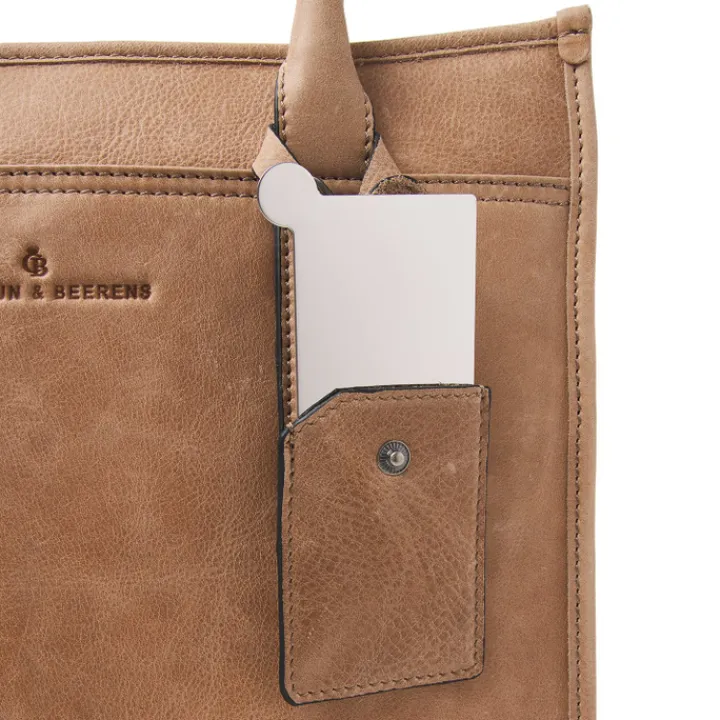 15.6 Inch Laptoptassen|Laptop Schoudertassen>Castelijn & Beerens Carisma Laptop Shopper 15.6" RFID beige
