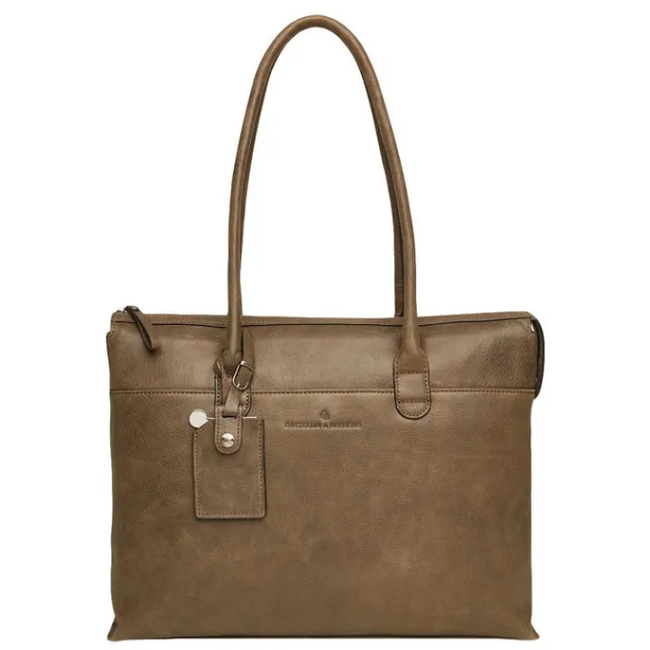 15.6 Inch Laptoptassen|Laptop Schoudertassen>Castelijn & Beerens Carisma Laptop Schoudertas 15.6" + tablet groen