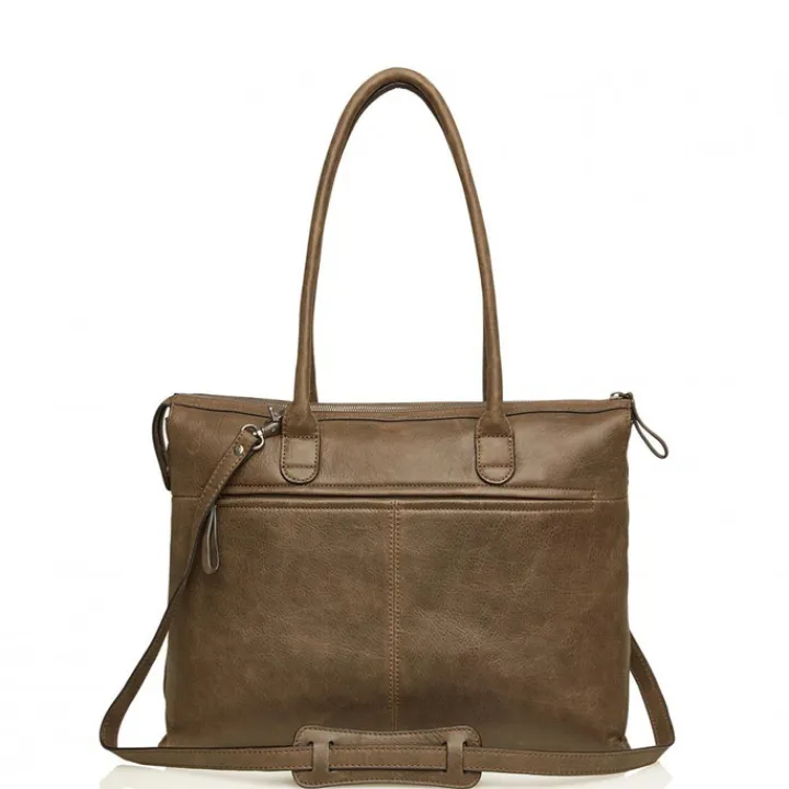 15.6 Inch Laptoptassen|Laptop Schoudertassen>Castelijn & Beerens Carisma Laptop Schoudertas 15.6" + tablet groen
