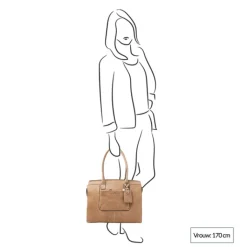 Laptop Schoudertassen|Leren Laptoptassen>Castelijn & Beerens Carisma Laptoptas 15.6" + Tablet RFID beige
