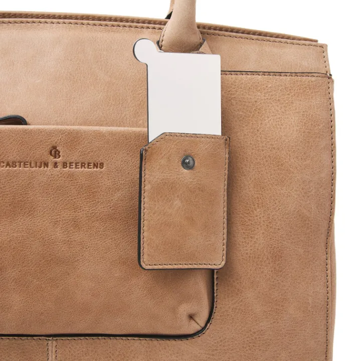 Laptop Schoudertassen|Leren Laptoptassen>Castelijn & Beerens Carisma Laptoptas 15.6" + Tablet RFID beige