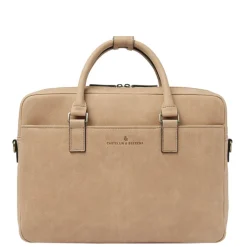 15.6 Inch Laptoptassen|Laptop Schoudertassen>Castelijn & Beerens Carisma Laptopbag 15.6" beige