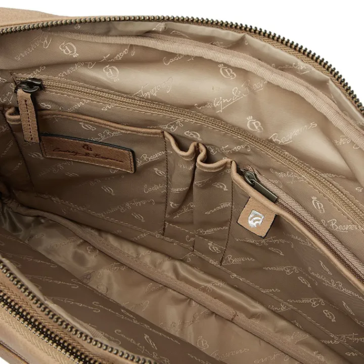 15.6 Inch Laptoptassen|Laptop Schoudertassen>Castelijn & Beerens Carisma Laptopbag 15.6" beige