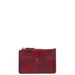 Rfid Portemonnees|Leren Portemonnees>Castelijn & Beerens Donna Mini Wallet 7 Pasjes RFID rood