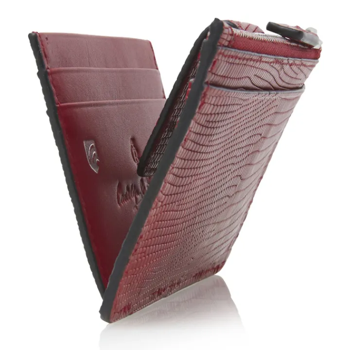 Rfid Portemonnees|Leren Portemonnees>Castelijn & Beerens Donna Mini Wallet 7 Pasjes RFID rood