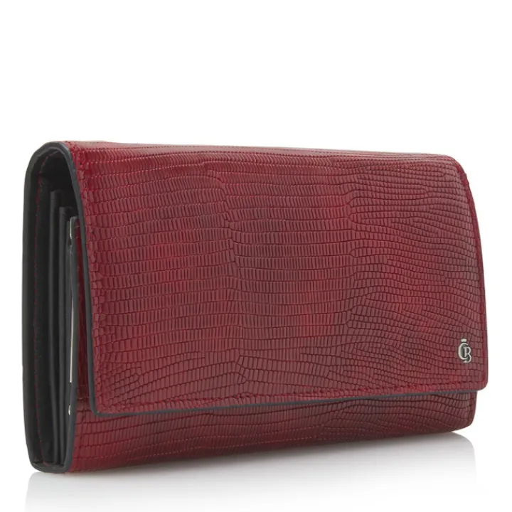 Rfid Portemonnees|Kleine Portemonnees>Castelijn & Beerens Donna Damesportemonnee Overslag 6 Pasjes RFID rood