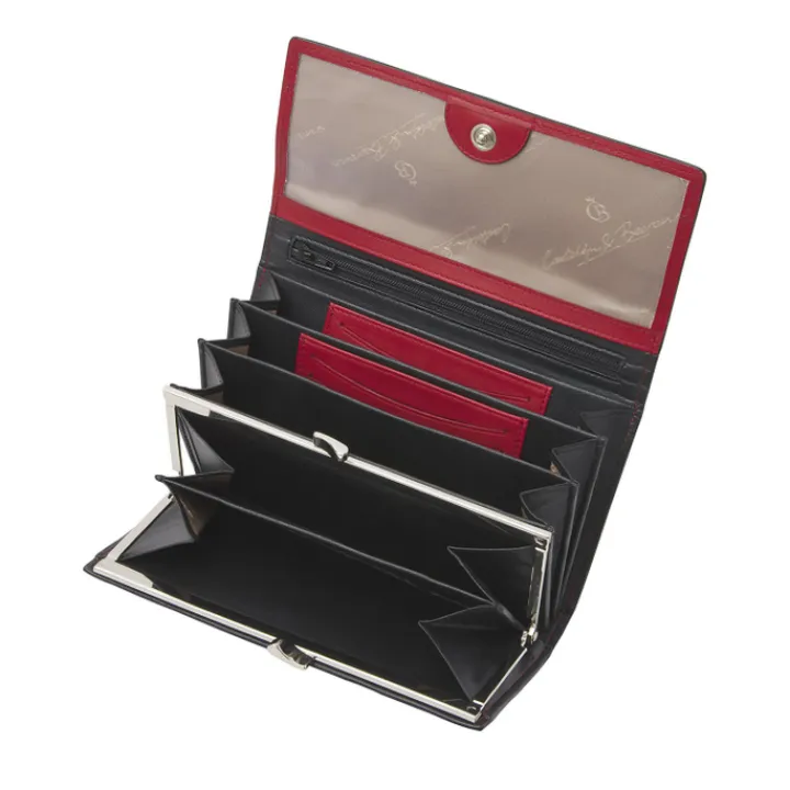 Rfid Portemonnees|Kleine Portemonnees>Castelijn & Beerens Donna Damesportemonnee Overslag 6 Pasjes RFID rood