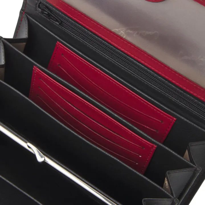 Rfid Portemonnees|Kleine Portemonnees>Castelijn & Beerens Donna Damesportemonnee Overslag 6 Pasjes RFID rood