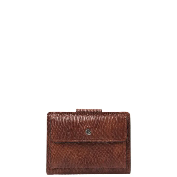 Rfid Portemonnees|Kleine Portemonnees>Castelijn & Beerens Donna Damesportemonnee 6 Pasjes RFID cognac
