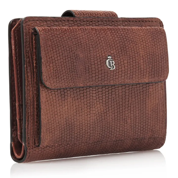Rfid Portemonnees|Kleine Portemonnees>Castelijn & Beerens Donna Damesportemonnee 6 Pasjes RFID cognac