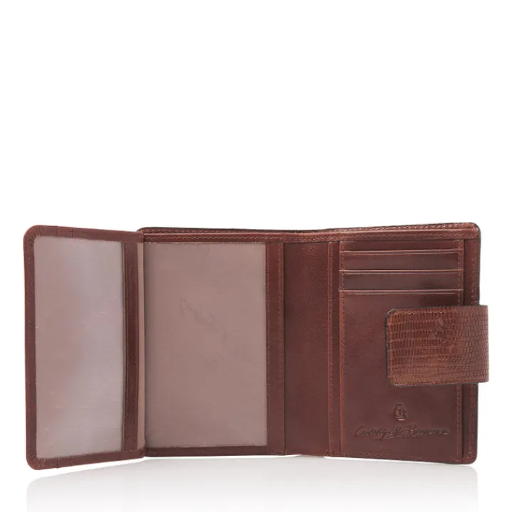 Rfid Portemonnees|Kleine Portemonnees>Castelijn & Beerens Donna Damesportemonnee 6 Pasjes RFID cognac
