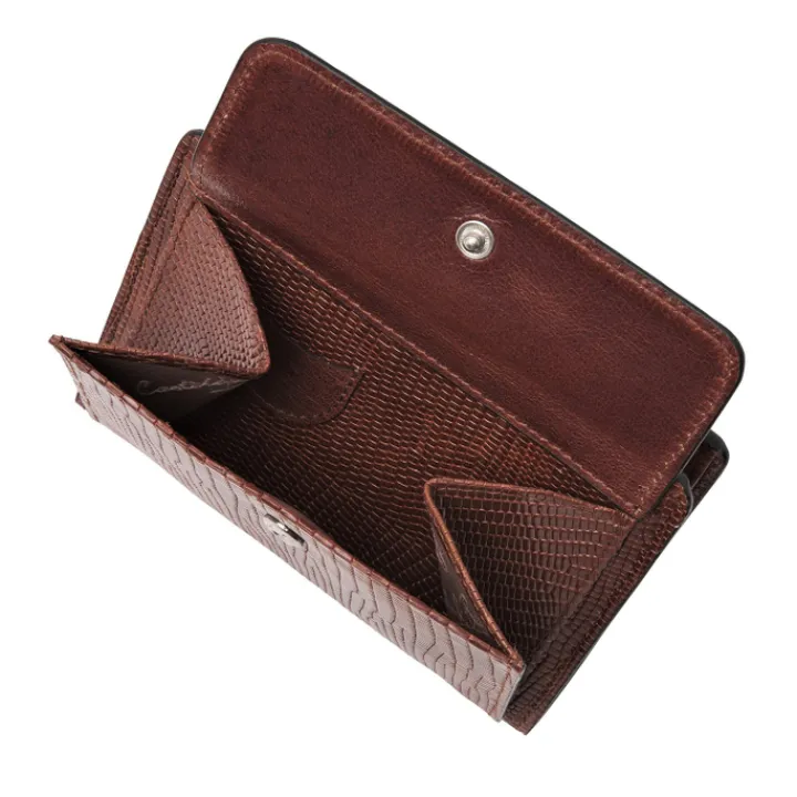 Rfid Portemonnees|Kleine Portemonnees>Castelijn & Beerens Donna Damesportemonnee 6 Pasjes RFID cognac
