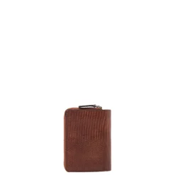Rfid Portemonnees|Kleine Portemonnees>Castelijn & Beerens Donna Damesportemonnee Ritsvak 4 Pasjes RFID cognac