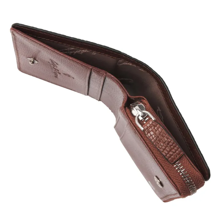 Rfid Portemonnees|Kleine Portemonnees>Castelijn & Beerens Donna Damesportemonnee Ritsvak 4 Pasjes RFID cognac