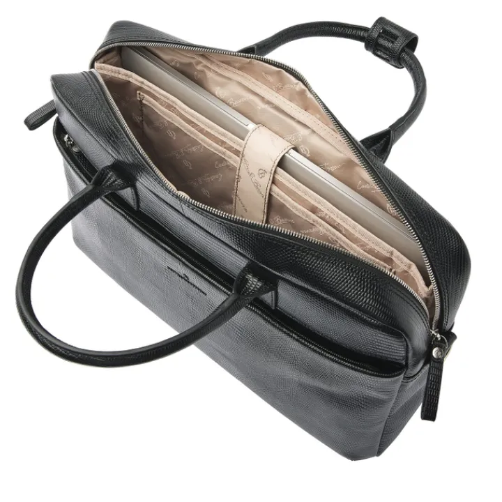 15.6 Inch Laptoptassen|Laptop Schoudertassen>Castelijn & Beerens Donna Ilse Laptoptas 15.6" RFID zwart