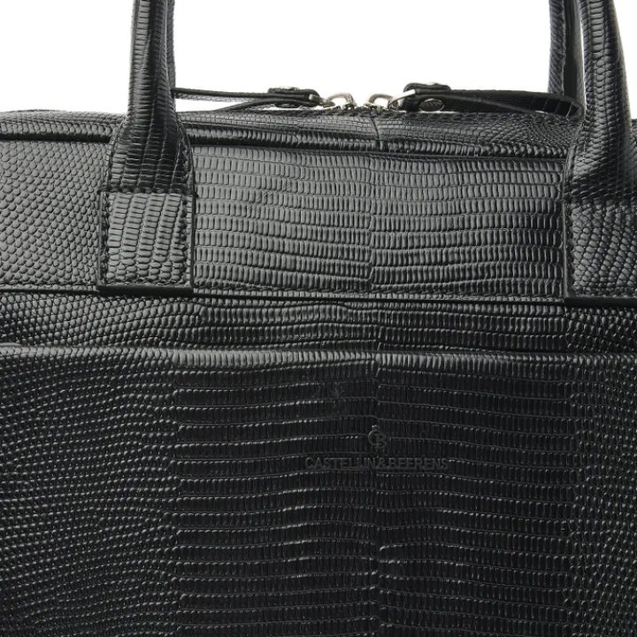 15.6 Inch Laptoptassen|Laptop Schoudertassen>Castelijn & Beerens Donna Ilse Laptoptas 15.6" RFID zwart