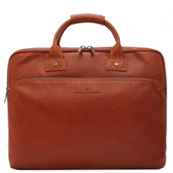 Herentassen|17 Inch Laptoptassen>Castelijn & Beerens Firenze Business Laptoptas 17" licht bruin