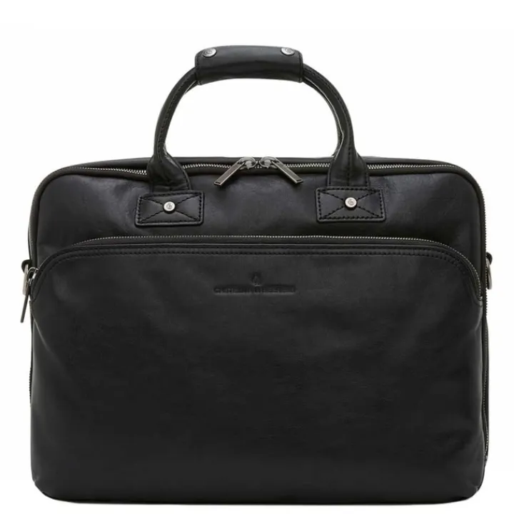 Herentassen|15.6 Inch Laptoptassen>Castelijn & Beerens Firenze Business Laptoptas 15.6" 3 vaks zwart