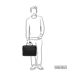 Herentassen|15.6 Inch Laptoptassen>Castelijn & Beerens Firenze Business Laptoptas 15.6" 3 vaks zwart