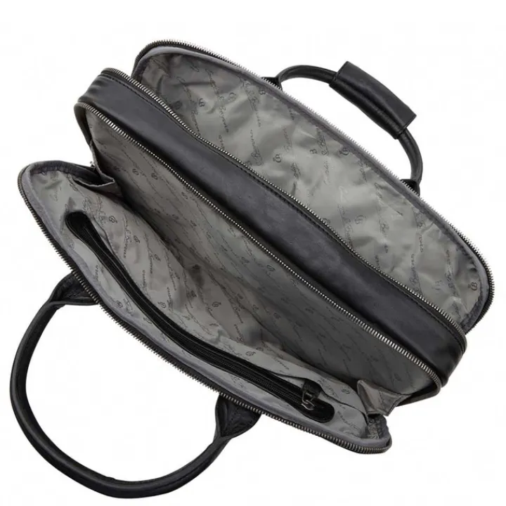 Herentassen|15.6 Inch Laptoptassen>Castelijn & Beerens Firenze Business Laptoptas 15.6" 3 vaks zwart