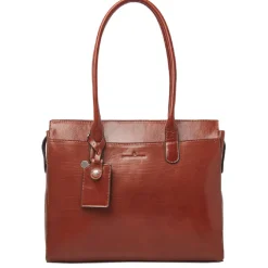 15.6 Inch Laptoptassen|Laptop Schoudertassen>Castelijn & Beerens Gaucho Ellen Laptop Shoulderbag 15.6'' cognac