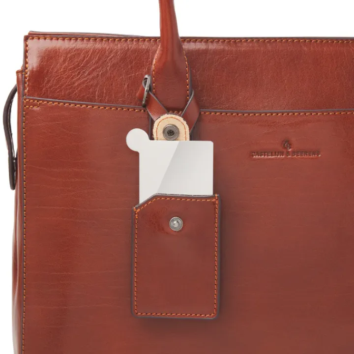 15.6 Inch Laptoptassen|Laptop Schoudertassen>Castelijn & Beerens Gaucho Ellen Laptop Shoulderbag 15.6'' cognac