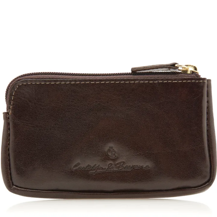 Rfid Portemonnees|Leren Portemonnees>Castelijn & Beerens Gaucho Keywallet Large mocca