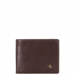 Rfid Portemonnees|Leren Portemonnees>Castelijn & Beerens Gaucho Billfold met Binnenrits mocca