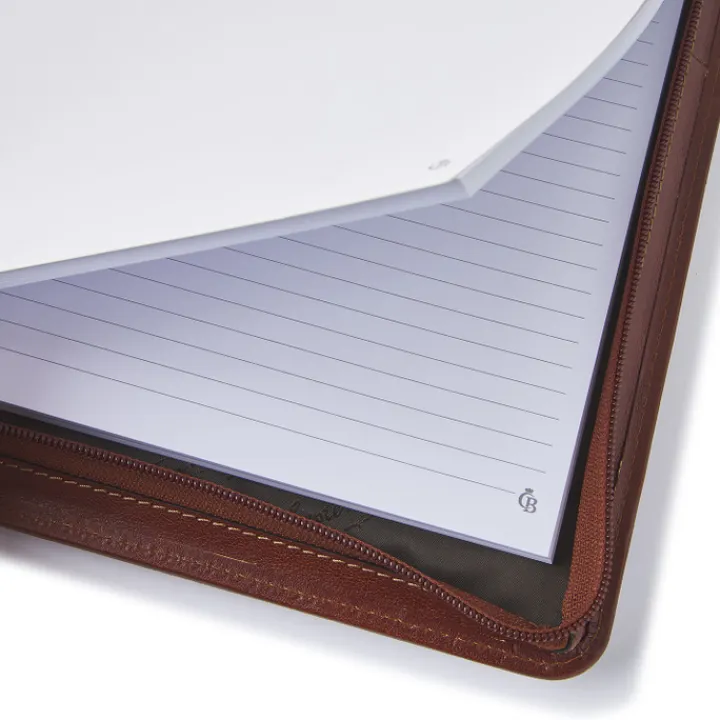 Schrijfmappen>Castelijn & Beerens Gaucho A4 Conference Folder Zip-Around cognac