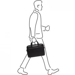 Herentassen|15.6 Inch Laptoptassen>Castelijn & Beerens Nappa X Charlie Laptop / Tablet Tas 15.6'' zwart