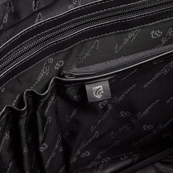 Herentassen|15.6 Inch Laptoptassen>Castelijn & Beerens Nappa X Charlie Laptop / Tablet Tas 15.6'' zwart