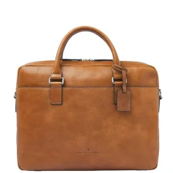 Herentassen|15.6 Inch Laptoptassen>Castelijn & Beerens Peter Laptopbag 15.6" RFID light brown
