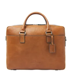 Herentassen|15.6 Inch Laptoptassen>Castelijn & Beerens Rick Laptopbag 15.6" RFID light brown