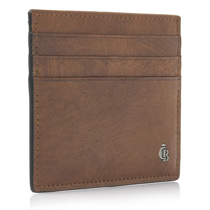 Rfid Portemonnees|Leren Portemonnees>Castelijn & Beerens Rien Creditcard Etui RFID natural