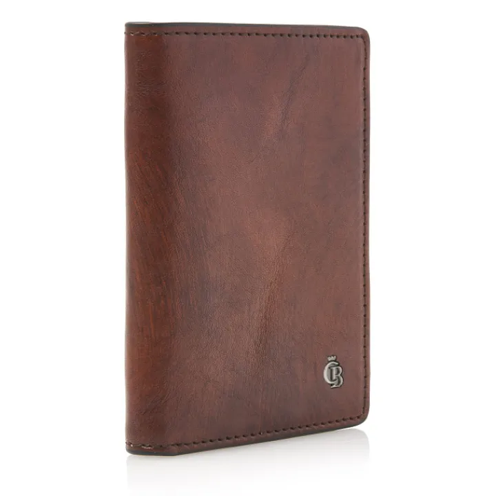 Rfid Portemonnees|Leren Portemonnees>Castelijn & Beerens Rien Creditcard Etui 8 RFID cognac