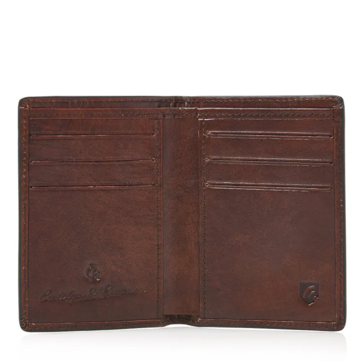 Rfid Portemonnees|Leren Portemonnees>Castelijn & Beerens Rien Creditcard Etui 8 RFID cognac