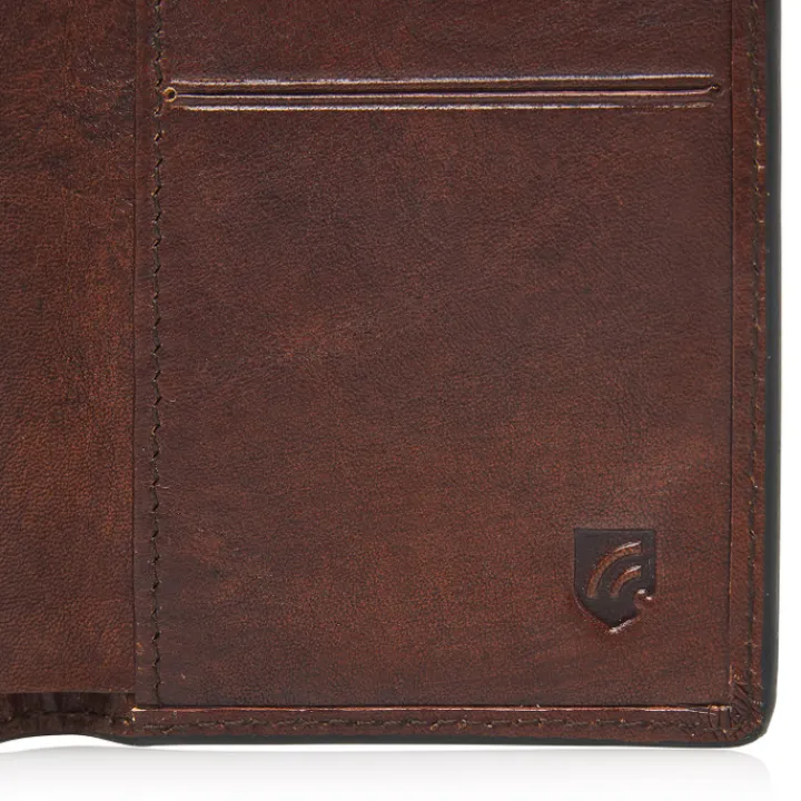 Rfid Portemonnees|Leren Portemonnees>Castelijn & Beerens Rien Creditcard Etui 8 RFID cognac