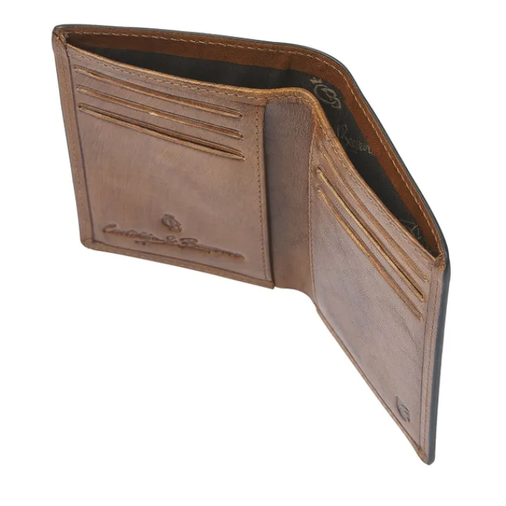 Rfid Portemonnees|Leren Portemonnees>Castelijn & Beerens Rien Creditcard Etui 8 RFID natural
