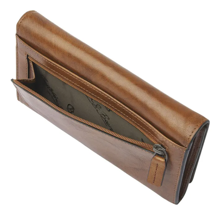 Rfid Portemonnees|Leren Portemonnees>Castelijn & Beerens Rien Damesportemonnee RFID natural