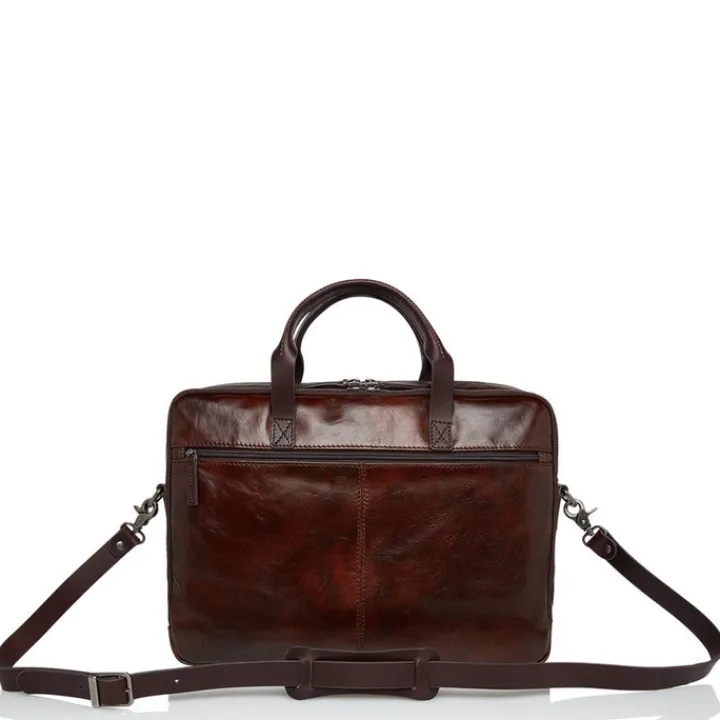 Herentassen|15.6 Inch Laptoptassen>Castelijn & Beerens Rien Laptoptas 15.6'' RFID cognac