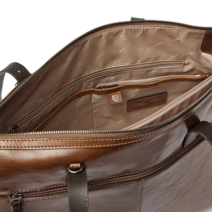 Laptop Schoudertassen|Leren Laptoptassen>Castelijn & Beerens Rien Laptop Shoulderbag 15.6" RFID natural