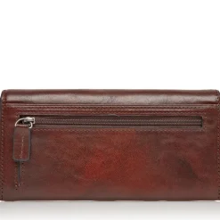 Rfid Portemonnees|Leren Portemonnees>Castelijn & Beerens Rien Ladieswallet RFID cognac