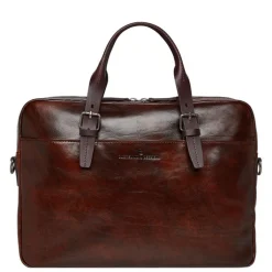 Herentassen|15.6 Inch Laptoptassen>Castelijn & Beerens Rien Laptoptas 15.6'' RFID cognac
