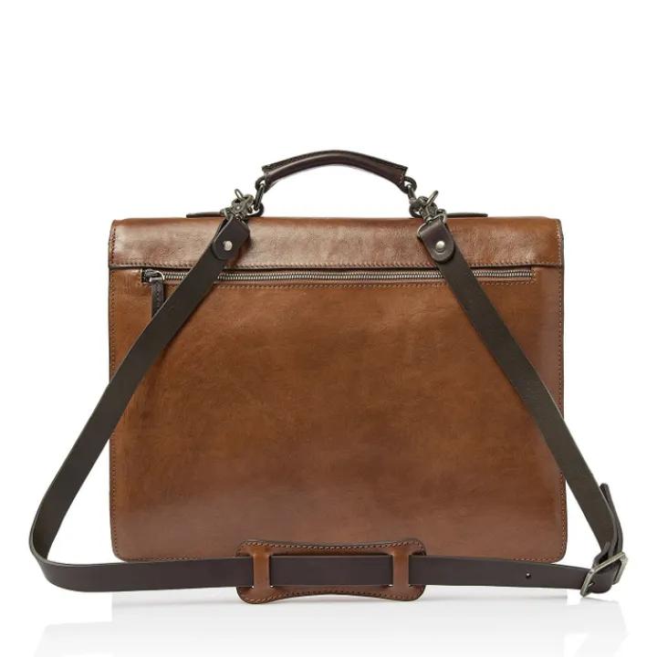 Herentassen|Laptop Schoudertassen>Castelijn & Beerens Rien Laptopbag 13.3" RFID natural