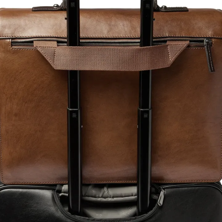 Herentassen|Laptop Schoudertassen>Castelijn & Beerens Rien Laptopbag 13.3" RFID natural