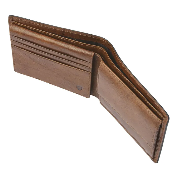 Rfid Portemonnees|Leren Portemonnees>Castelijn & Beerens Rien RFID Portemonnee 8cc natural