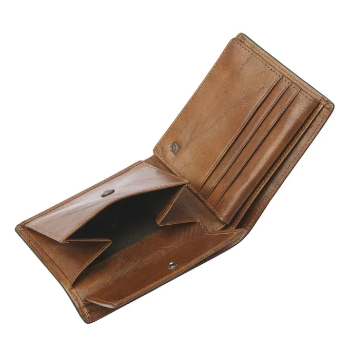Rfid Portemonnees|Leren Portemonnees>Castelijn & Beerens Rien RFID Portemonnee 8cc natural