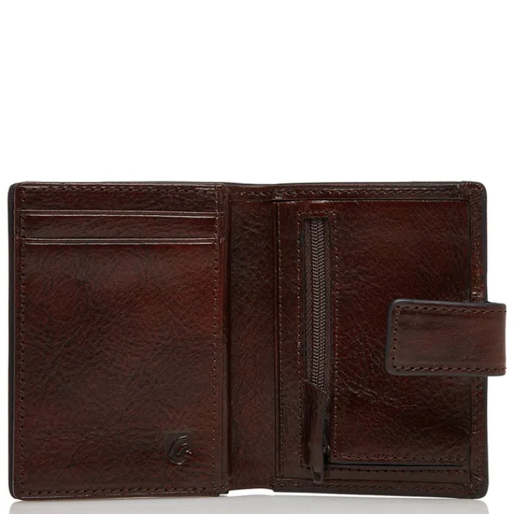 Rfid Portemonnees|Leren Portemonnees>Castelijn & Beerens Rien RFID Mini Wallet 10cc cognac