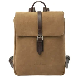 Heren Rugzakken|Dames Rugzakken>Castelijn & Beerens Veneto Nubuck Laptop Backpack 15.6" taupe