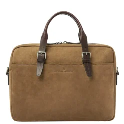 Herentassen|15.6 Inch Laptoptassen>Castelijn & Beerens Veneto Nubuck Laptopbag 15.6" taupe